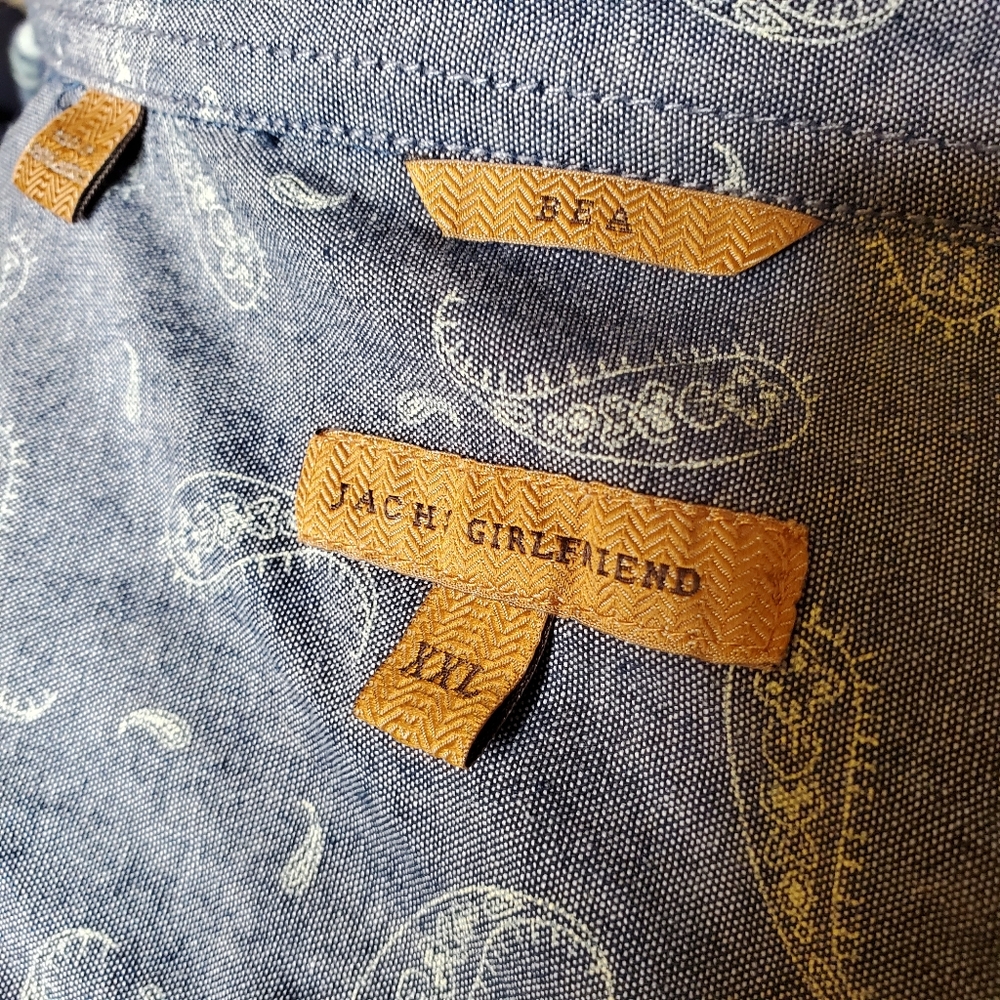 Jachs Girlfriend, Blue & Teal Button Down - Picture 5 of 6